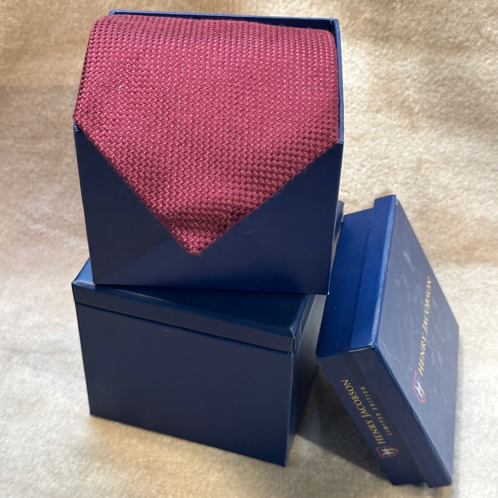 Henry Jacobson Limited Edition 50% silk/ 50% cashmere necktie